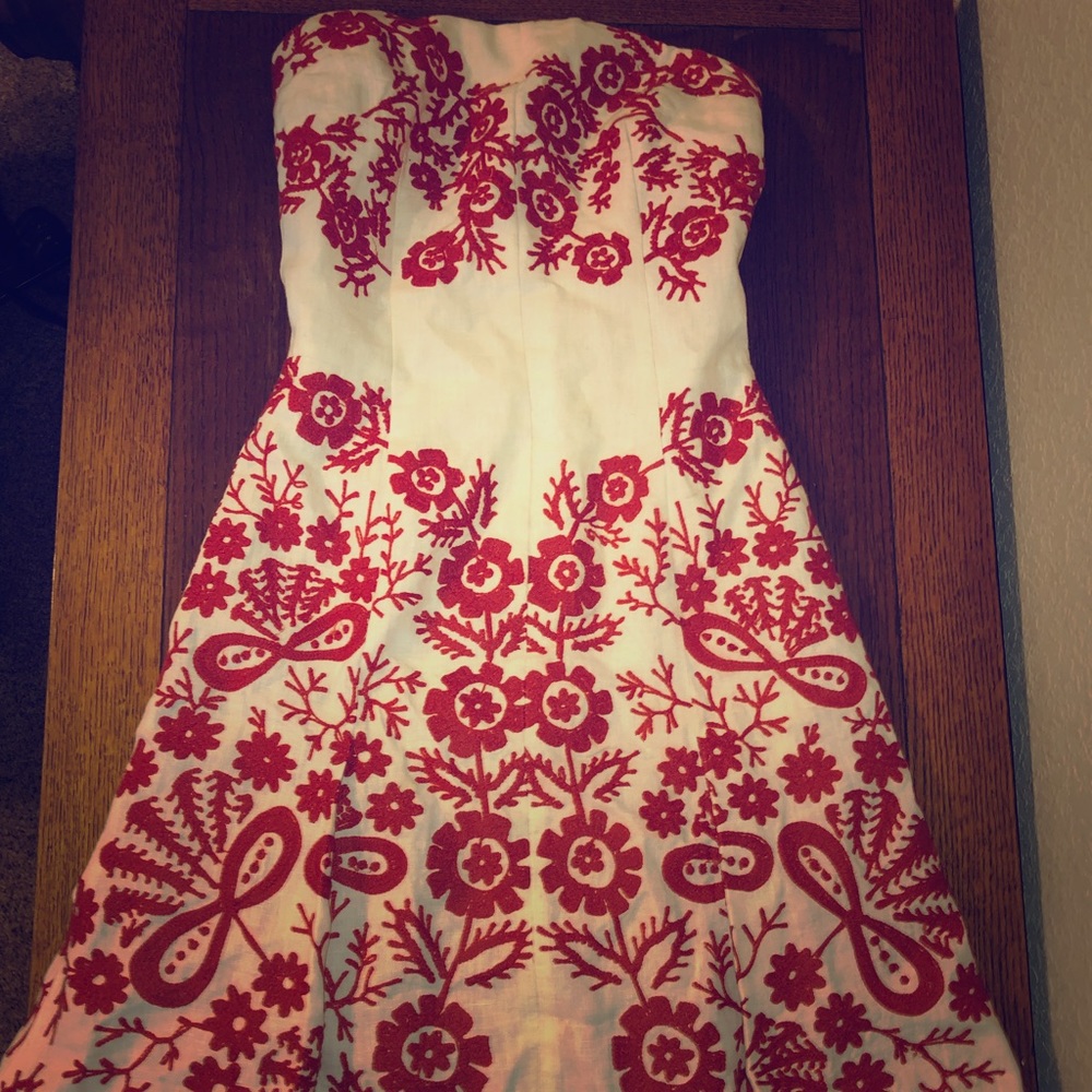 Tracy Reese embroidered flare dress
